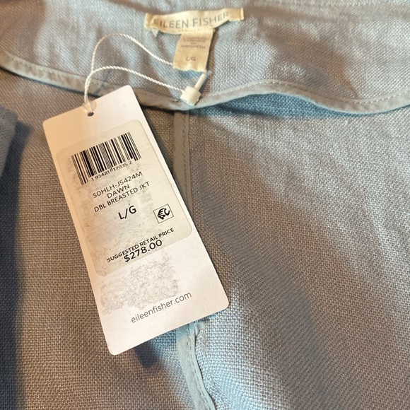 NWT $278 Boxy Heavyweight Organic Linen Dawn Jacket Size Large - Picture 4 of 4